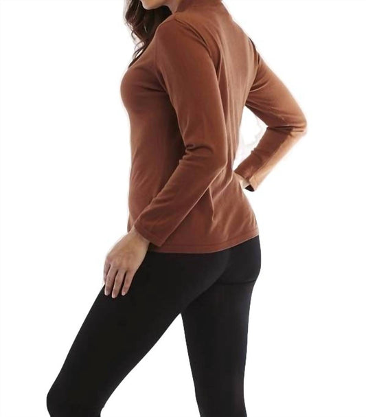 Long Sleeve Mock Neck Pullover