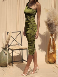 Endless Blu. - SLINKY ONE SHOULDER DRESS