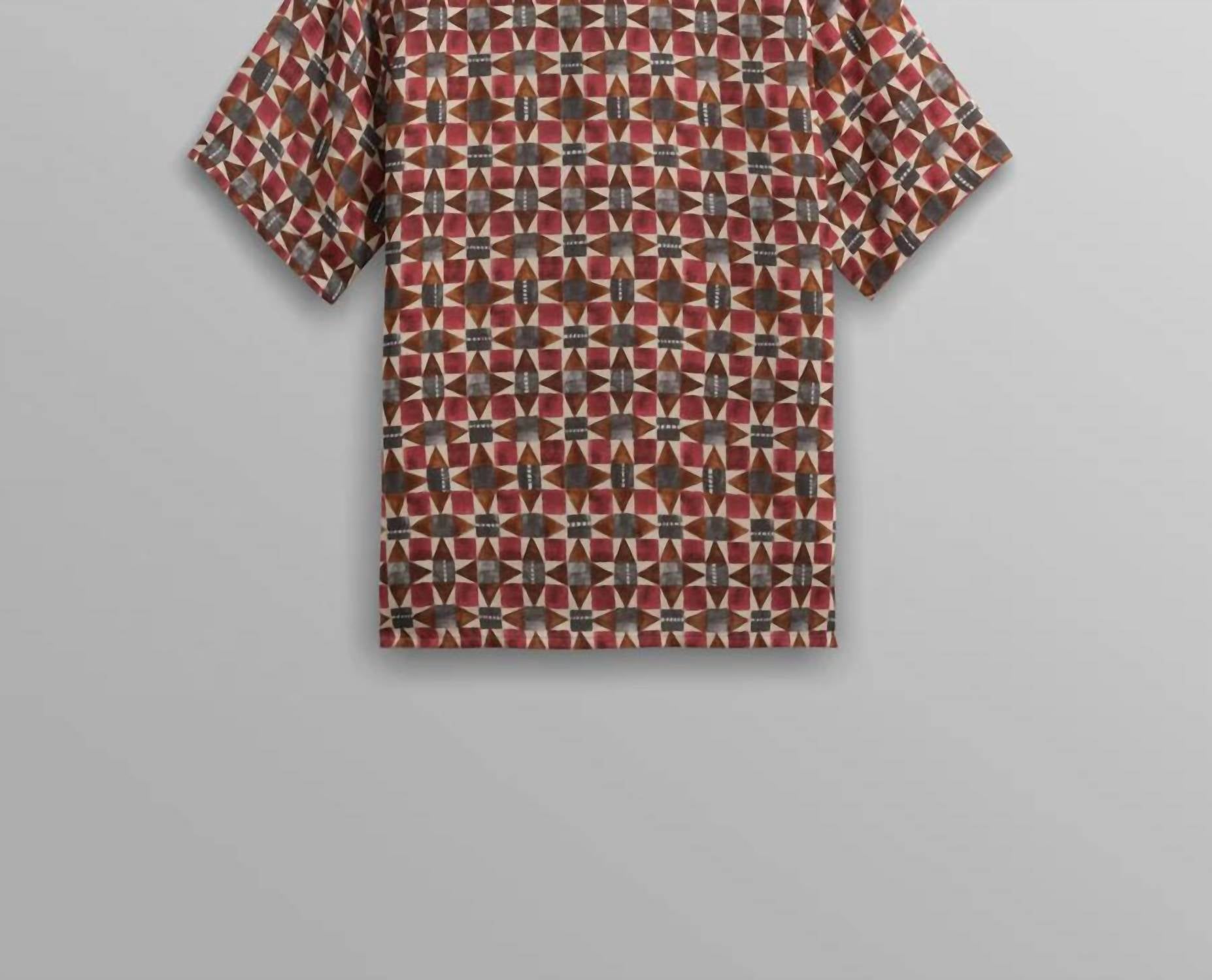 Wax London - Painted Geo Didcot Short Sleeve Shirt