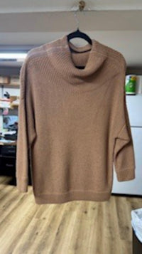 Autumn Cashmere - Women's Half Stitch Funnel Neck Cardigan