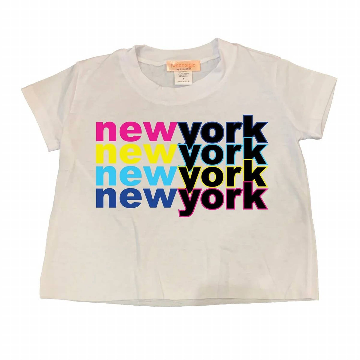 Tweenstyle - Boys' New York In Color Print On Jersey Short Sleeve Tee