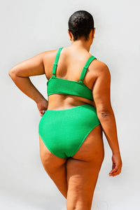 Fashion Szn Curve - Crinkle Trim Detail Bikini Set