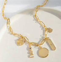 Marlyn Schiff - Women's Multi Charm Link Necklace