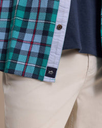 SOUTHERN TIDE Beach Bluff Plaid Twill Shirt in spruce shade 1 - men's shirt - view 5