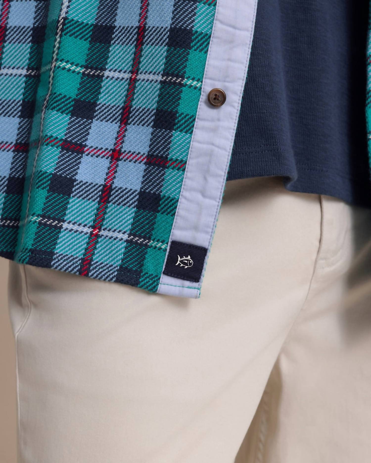 SOUTHERN TIDE Beach Bluff Plaid Twill Shirt in spruce shade 1 - men's shirt - view 5