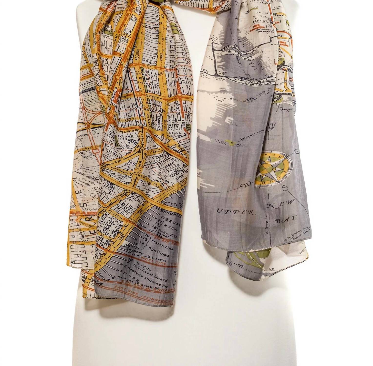 One Hundred Stars - Women's New York Map Scarf