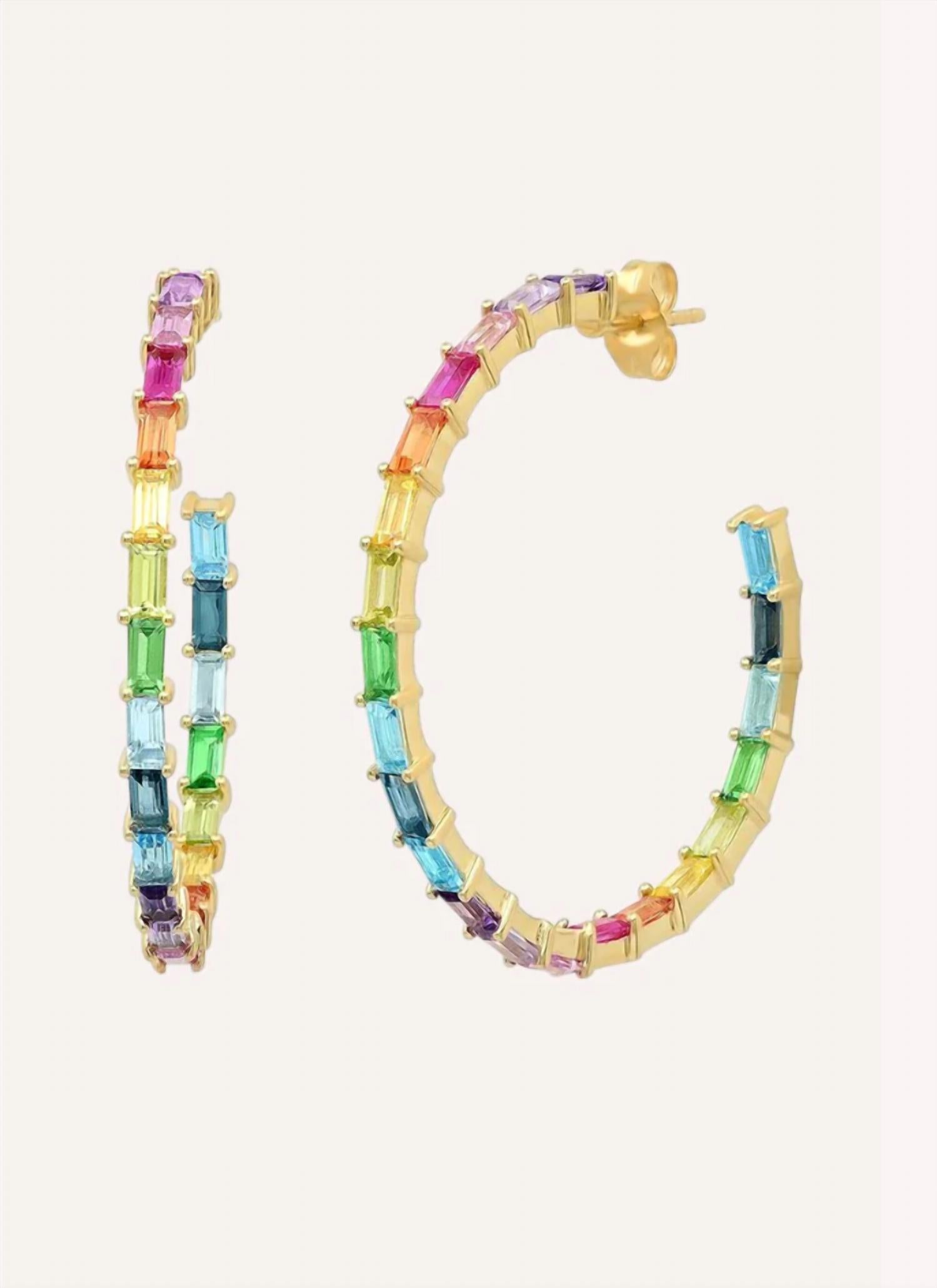 Debbie Katz - Rainbow Hoop Earrings
