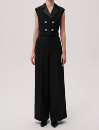 EXQUISE Onyx Sleeveless Jumpsuit in black 1 - women's pants - view 5