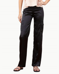 Avenue Montaigne - Eclipse Satin Wide Cargo Pants