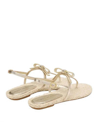 STUART WEITZMAN Women's Felicity Espadrille Thong Sandals in light gold - women's sandal - alternate view