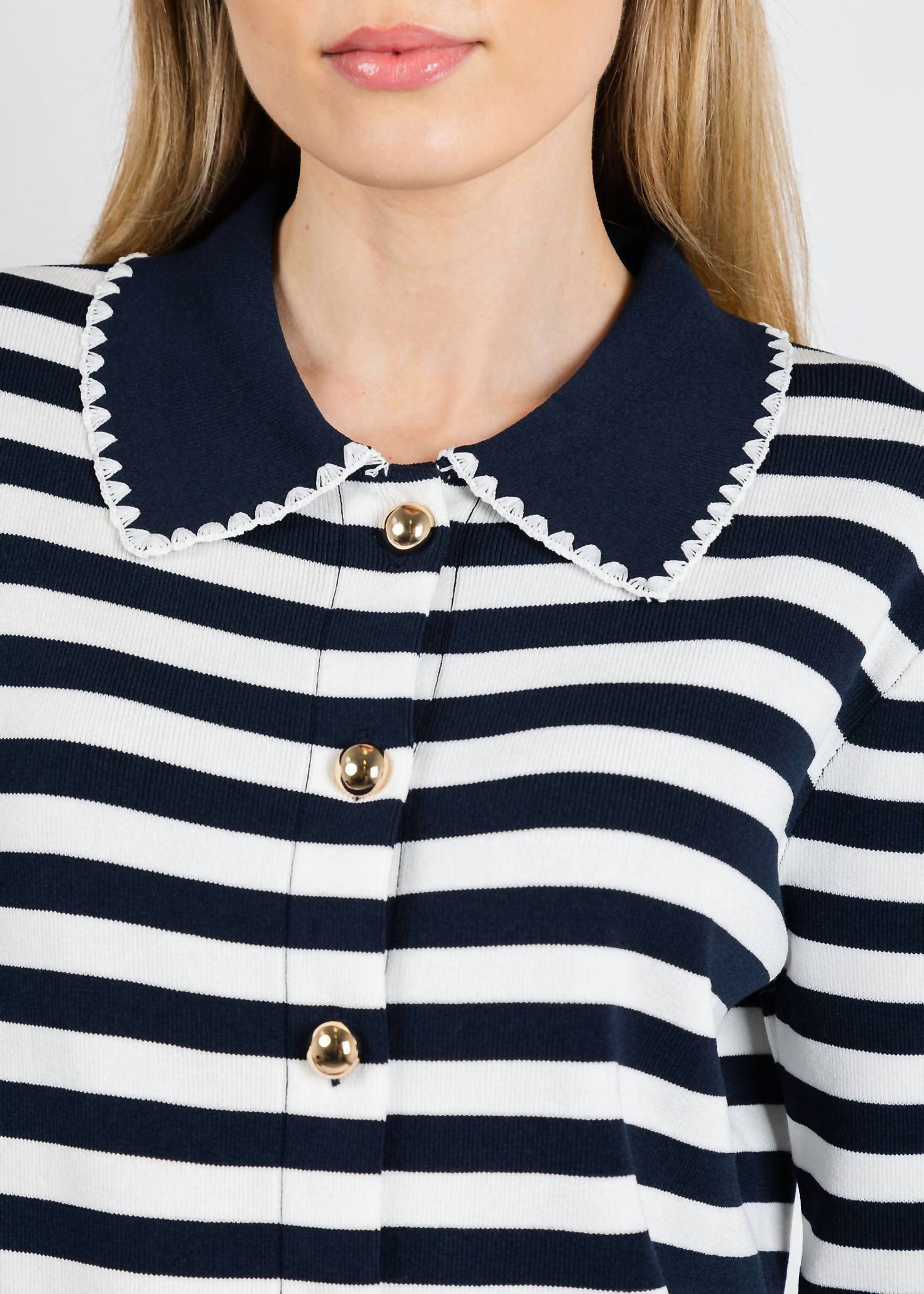 Leo & Ugo - Scallop Neck Cardigan