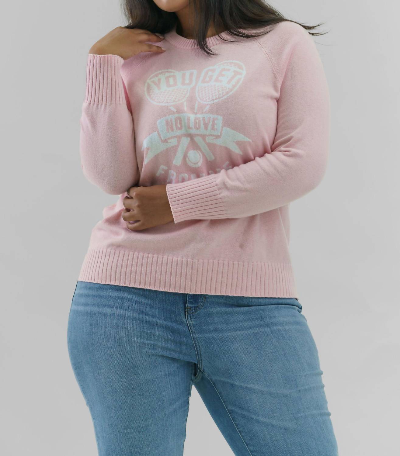 Minnie Rose - You Get No Love From Me Long Sleeve Sweater - Plus