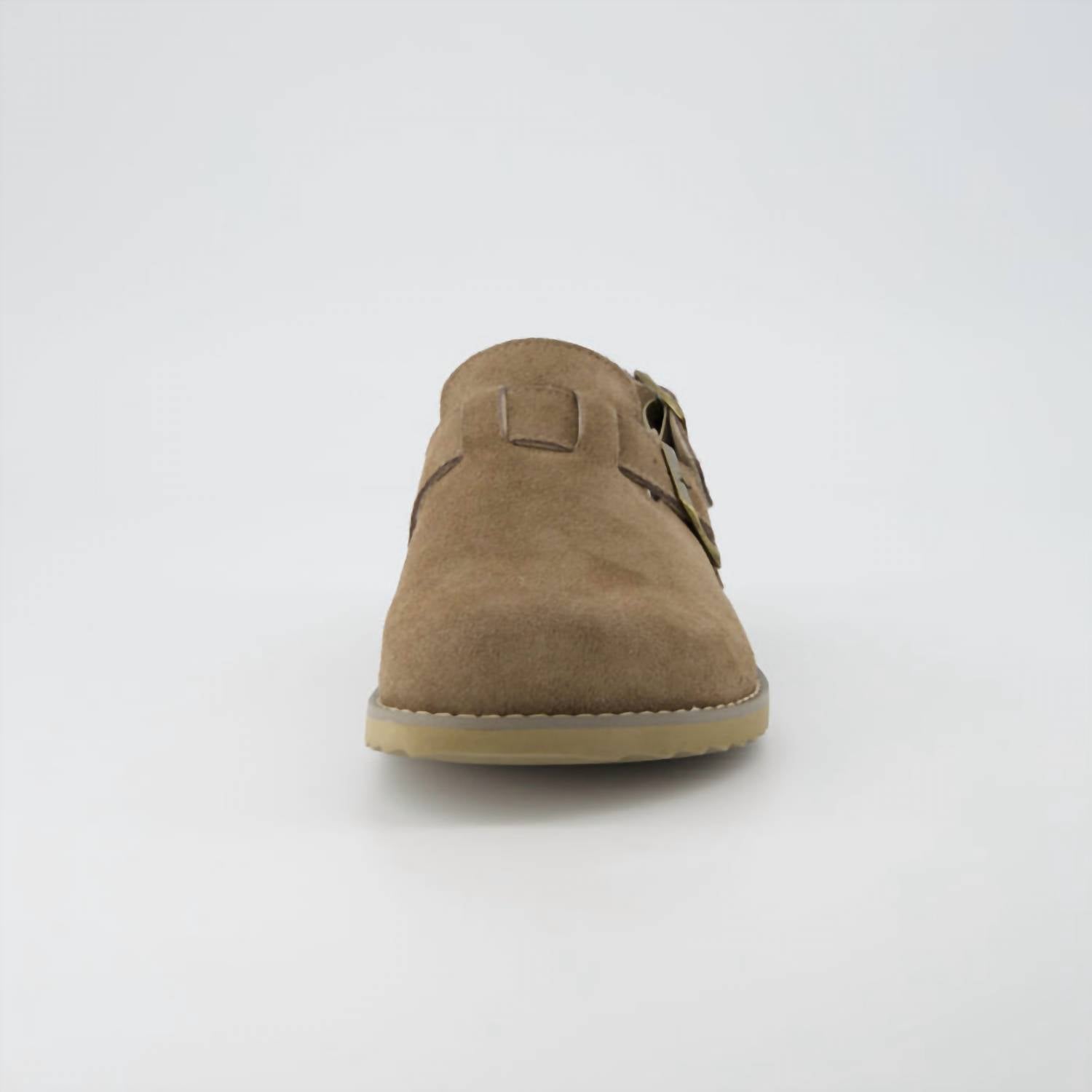 Cushionaire - Women's Brooklyn Suede Slides With Adjustable Buckles