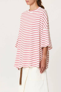Plan C - Striped Oversized Tee
