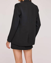Gentle Fawn Hawthorne Long Sleeve Blazer in black - women's jacket - detail view