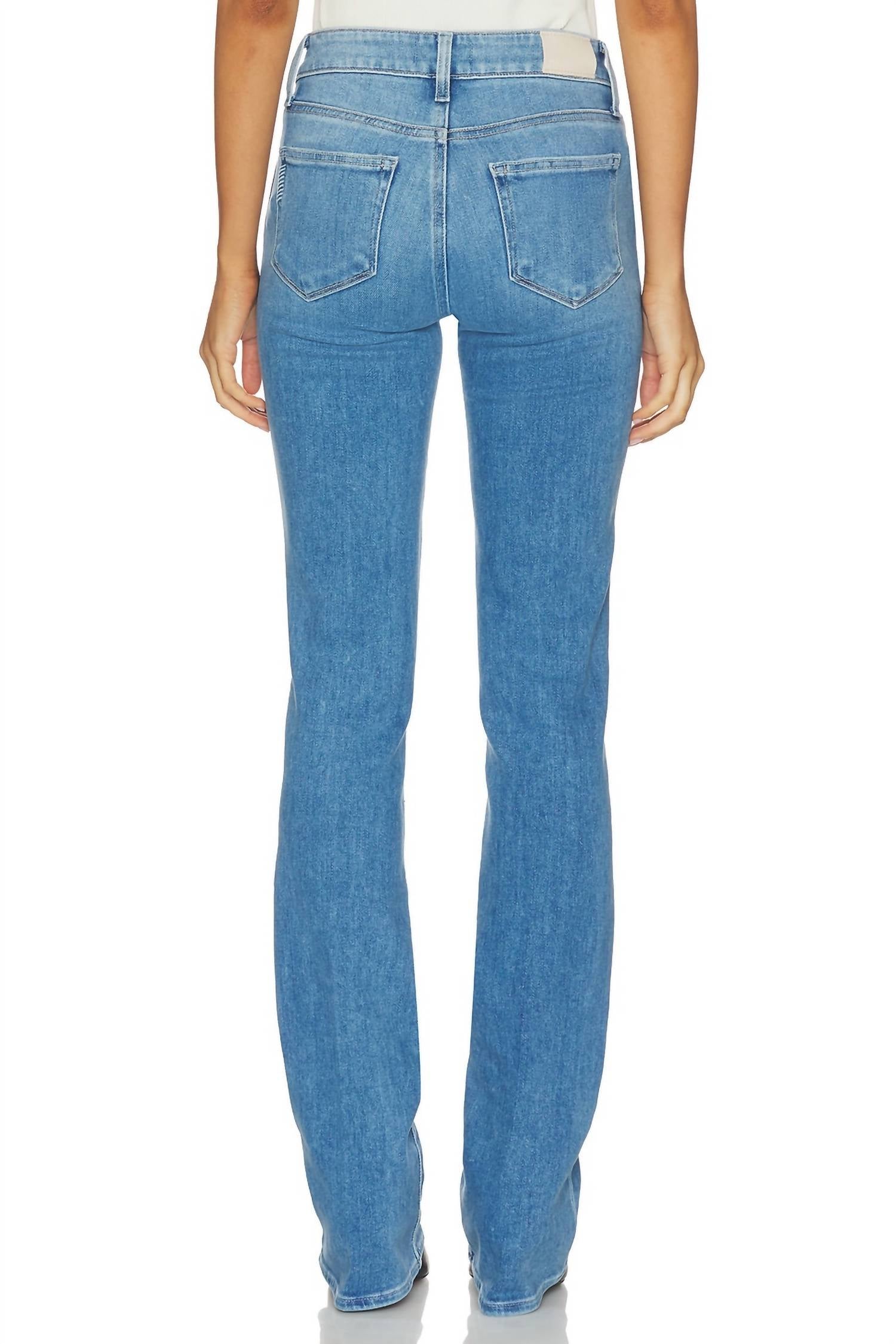 Paige Manhattan Bootcut Pants in vino vibes - women's jeans - detail view