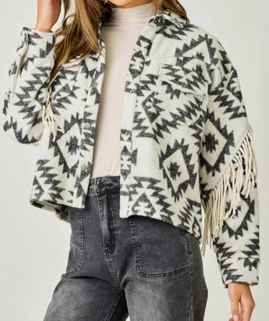 Mystree - Metallic Washed Denim Jacket