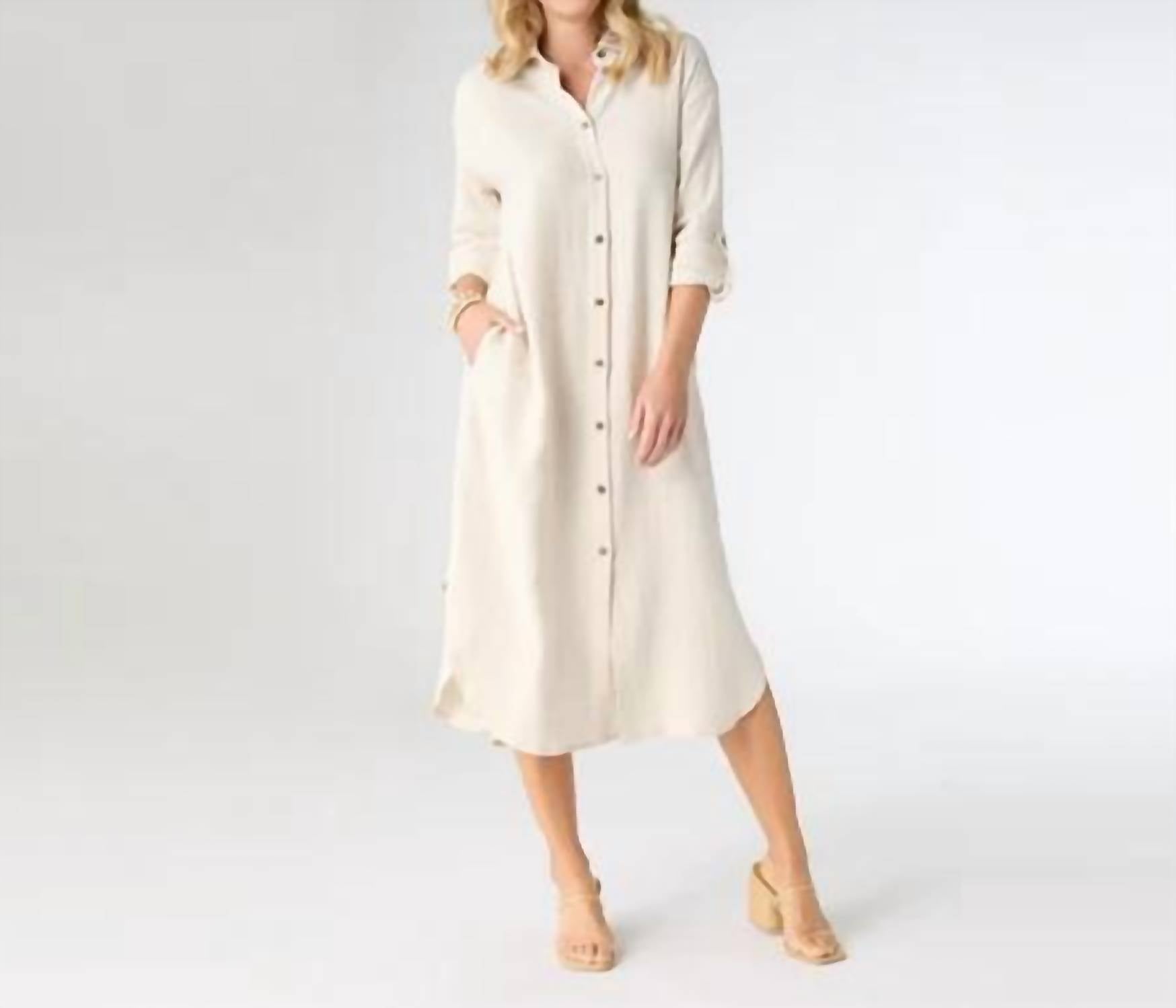 Coco + Carmen - Keira Long Sleeve Dress With Back Button