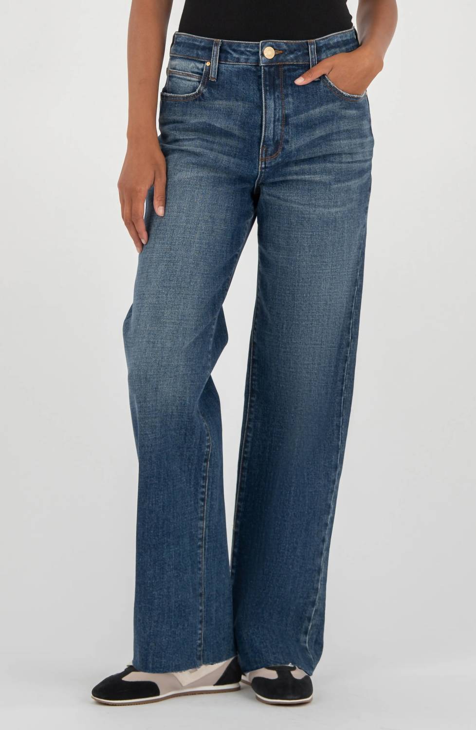 KUT FROM THE KLOTH Sienna High Rise Straight Leg Jeans in wise 1 - women's jeans