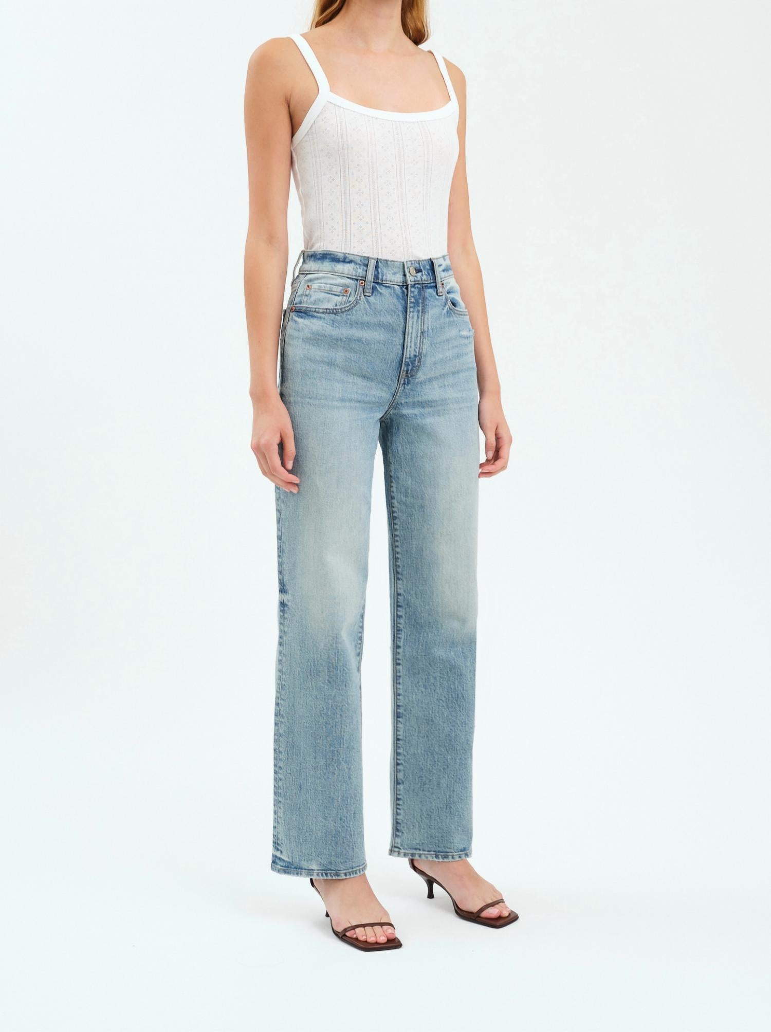 Daze - Sundaze High Rise Straight Denim Jeans