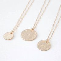 Barberry + Lace - Women's Hammered Disc Necklace