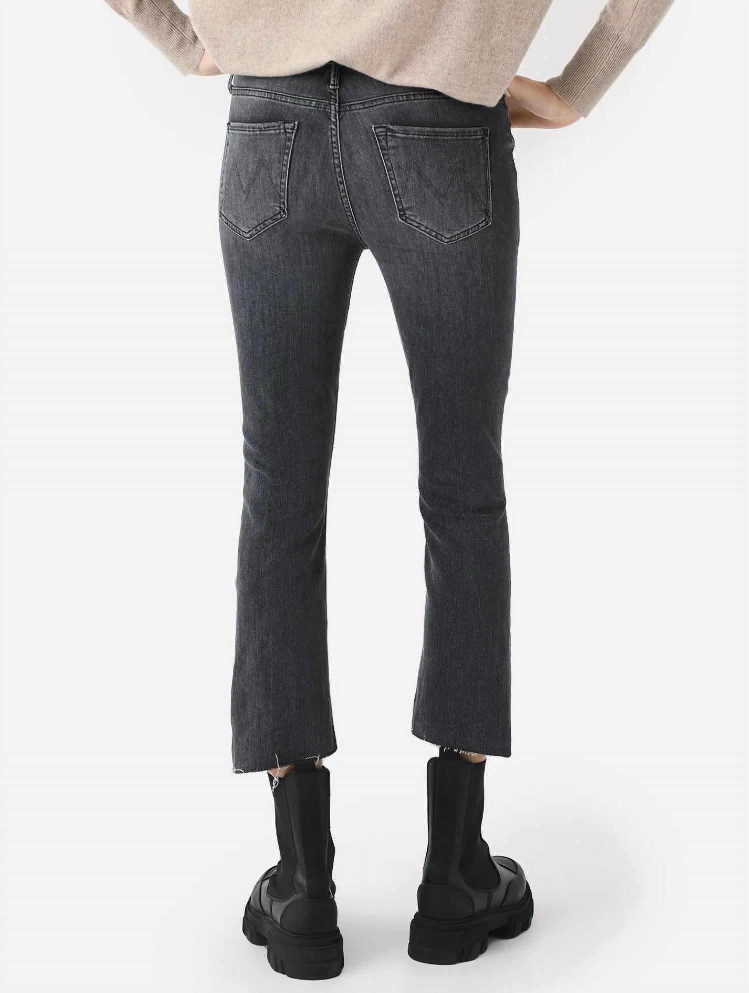 Mother - Crop Step Fray High-waisted Bootcut Jeans