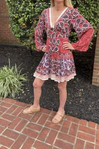 Angie - Celeste V Neck Long Sleeve Dress