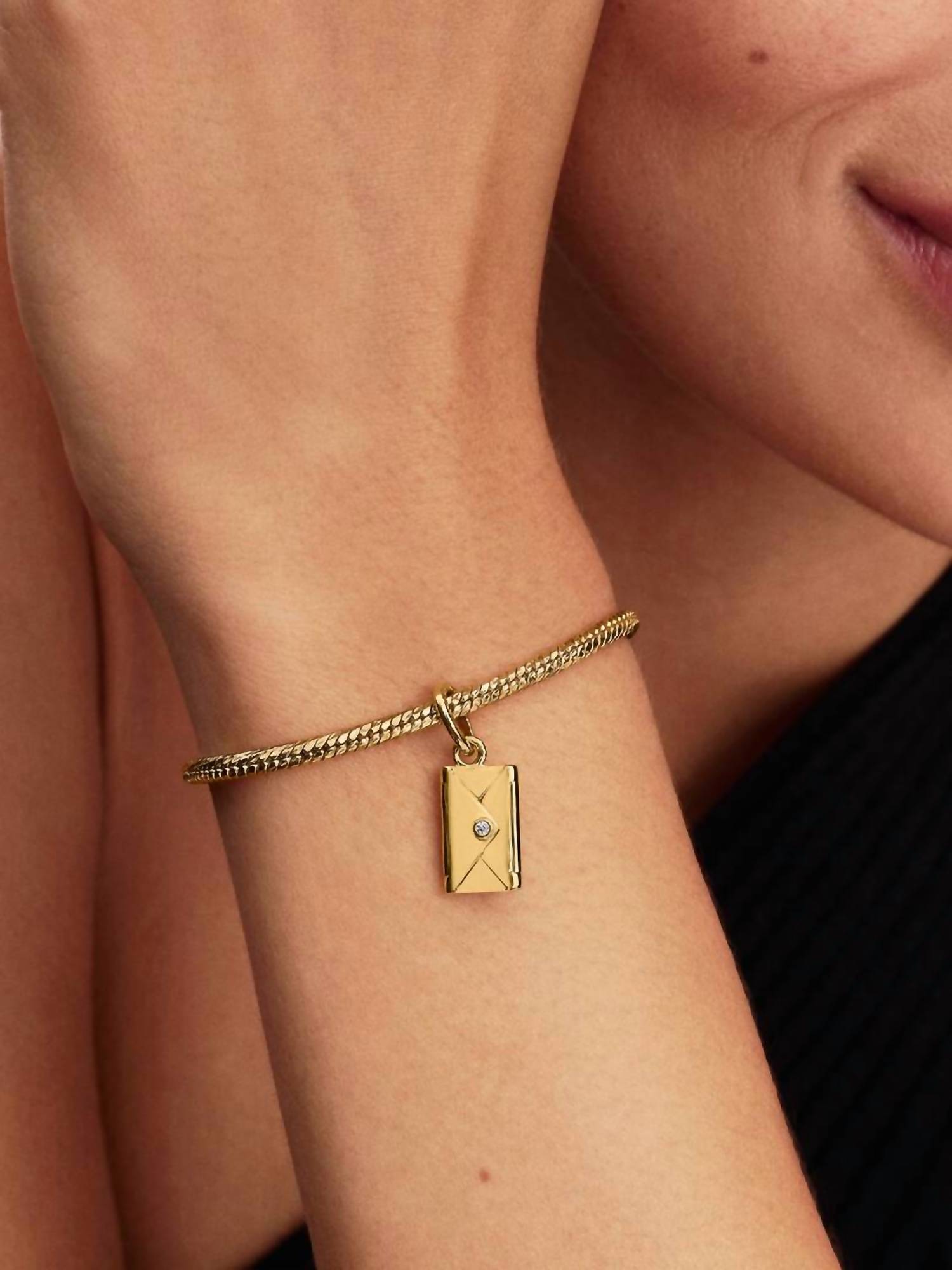 Pandora - Engravable & Openable Envelope Dangle Charm