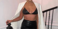 Nookie - Faux Leather Bralette