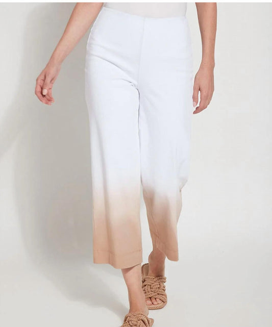 Cropped Wide Leg Ombre Pants