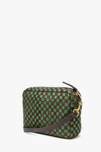 Clare V. - Women's Midi Sac Suede Woven Checker Crossbody Bag