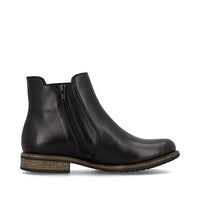 RIEKER Women's Zip Chelsea Boot in black - women's shoe - detail view