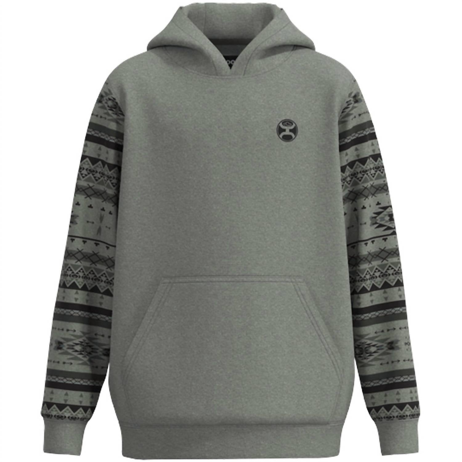 HOOEY Youth Boy Legendary Fleece Hoody in black grey - kids' shirt