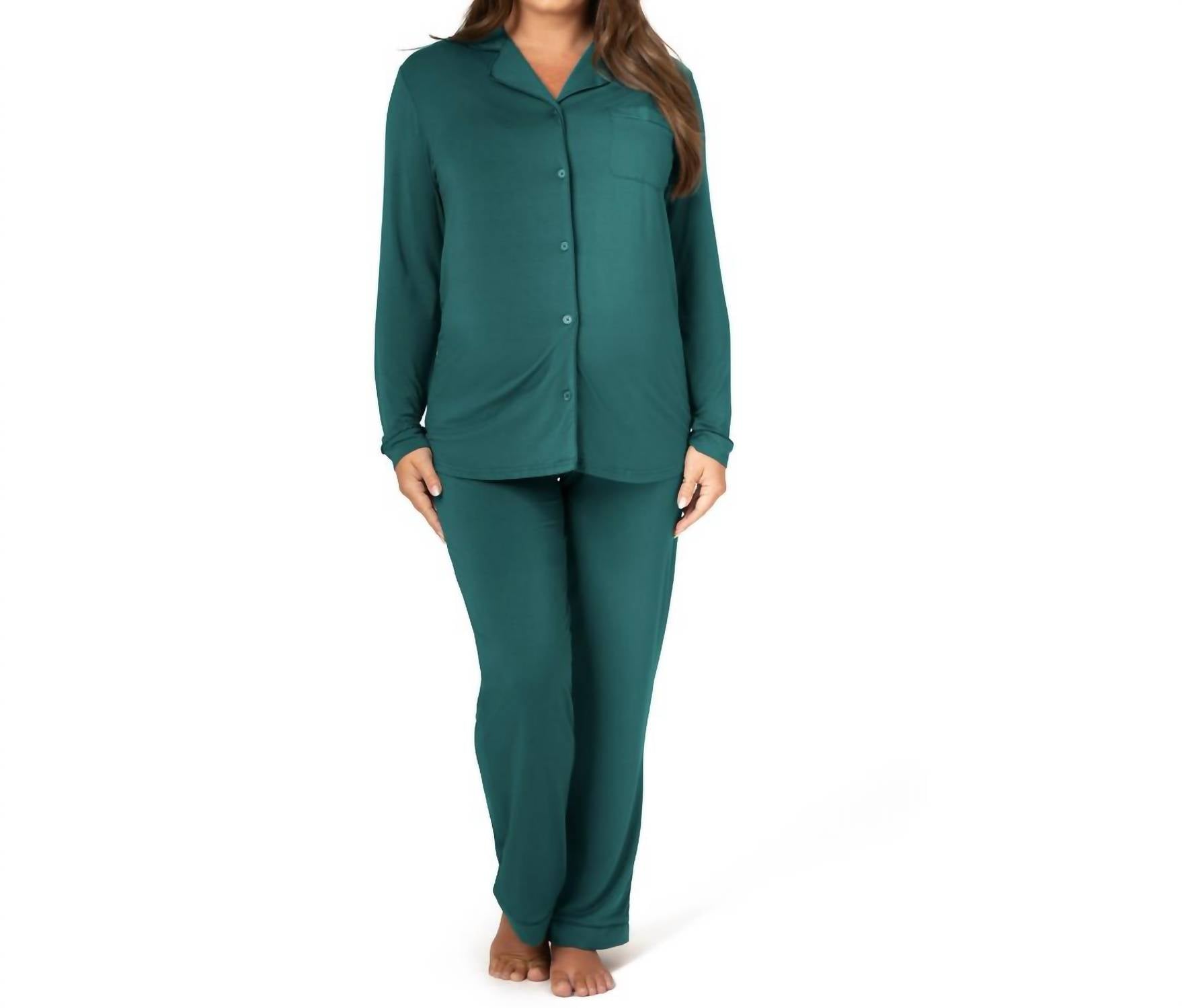 Kindred Bravely - Clea Bamboo Classic Long Sleeve Maternity & Nursing Pajama Set