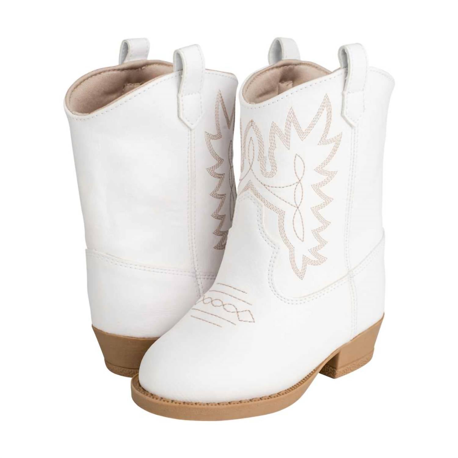 Baby Deer - Toddler Girl's Tan Stitching Western Boot