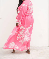 Isayes - Floral Maxi Robe - Plus