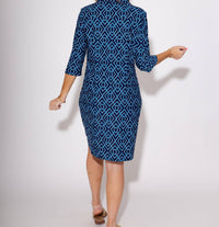 JUDE CONNALLY Susanna Dress in navy peacock - women's dress - alternate view