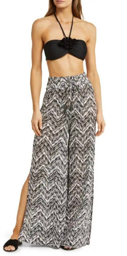Ramy Brook - Tum Open Stitch Wide Leg Cover-up Pant