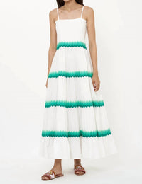 Oliphant Smocked Back Maxi Dress in pacifica aqua - women's dress