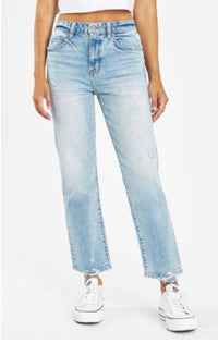 Daze - Straight Up High Rise Straight Leg Jeans