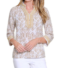 Multiples - Neutral Territory Notch Neck Top