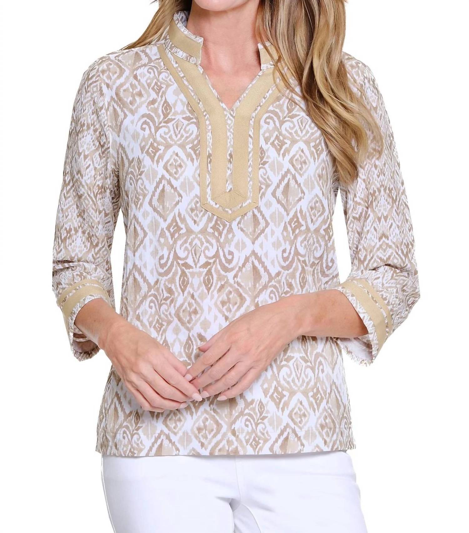 Multiples - Neutral Territory Notch Neck Top