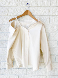 CHRISTY LYNN Dasha Long Sleeve Top in ecru - women's blouse - detail view