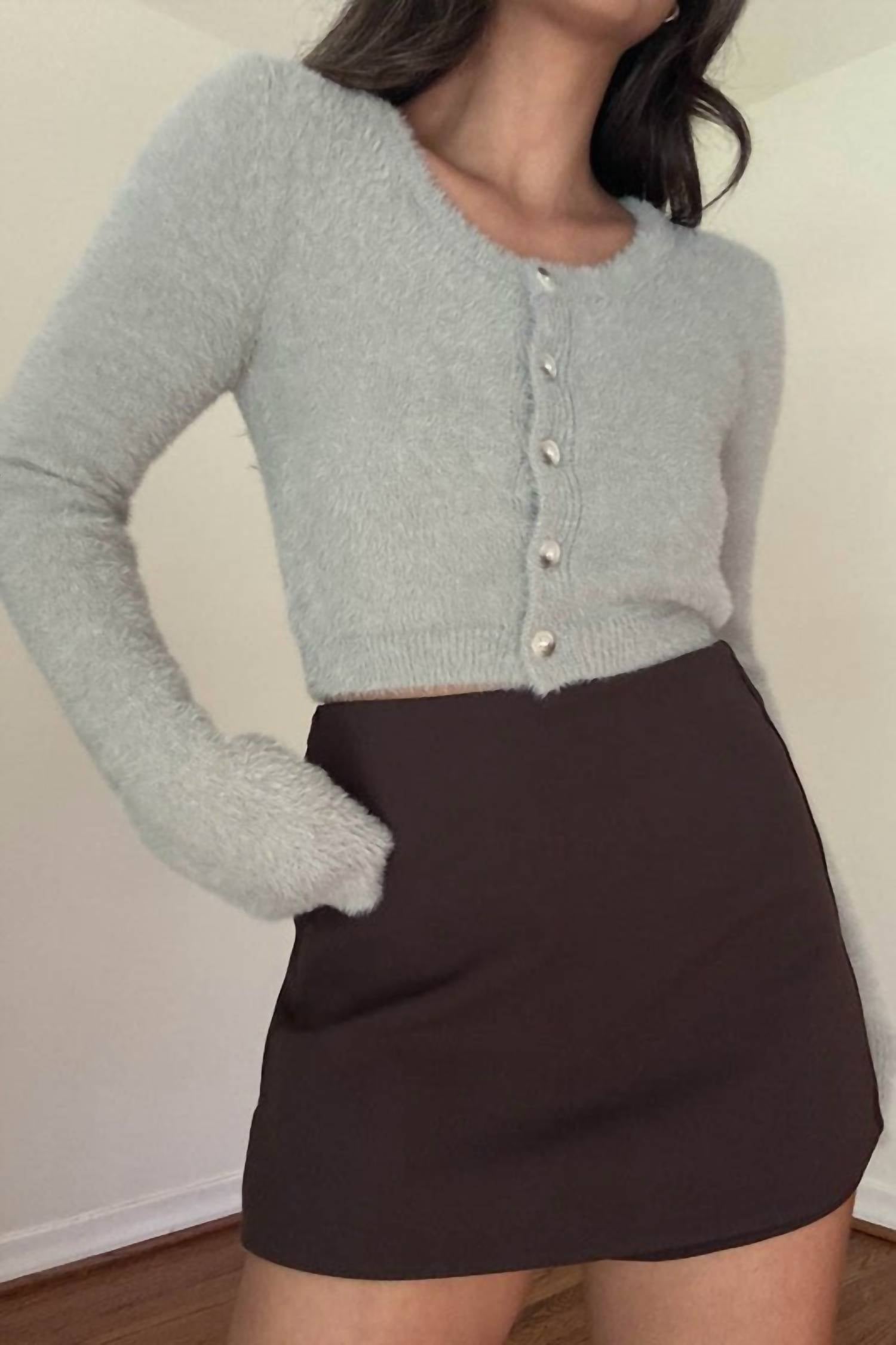 Salty - Knit Scoop Neck Cardigan