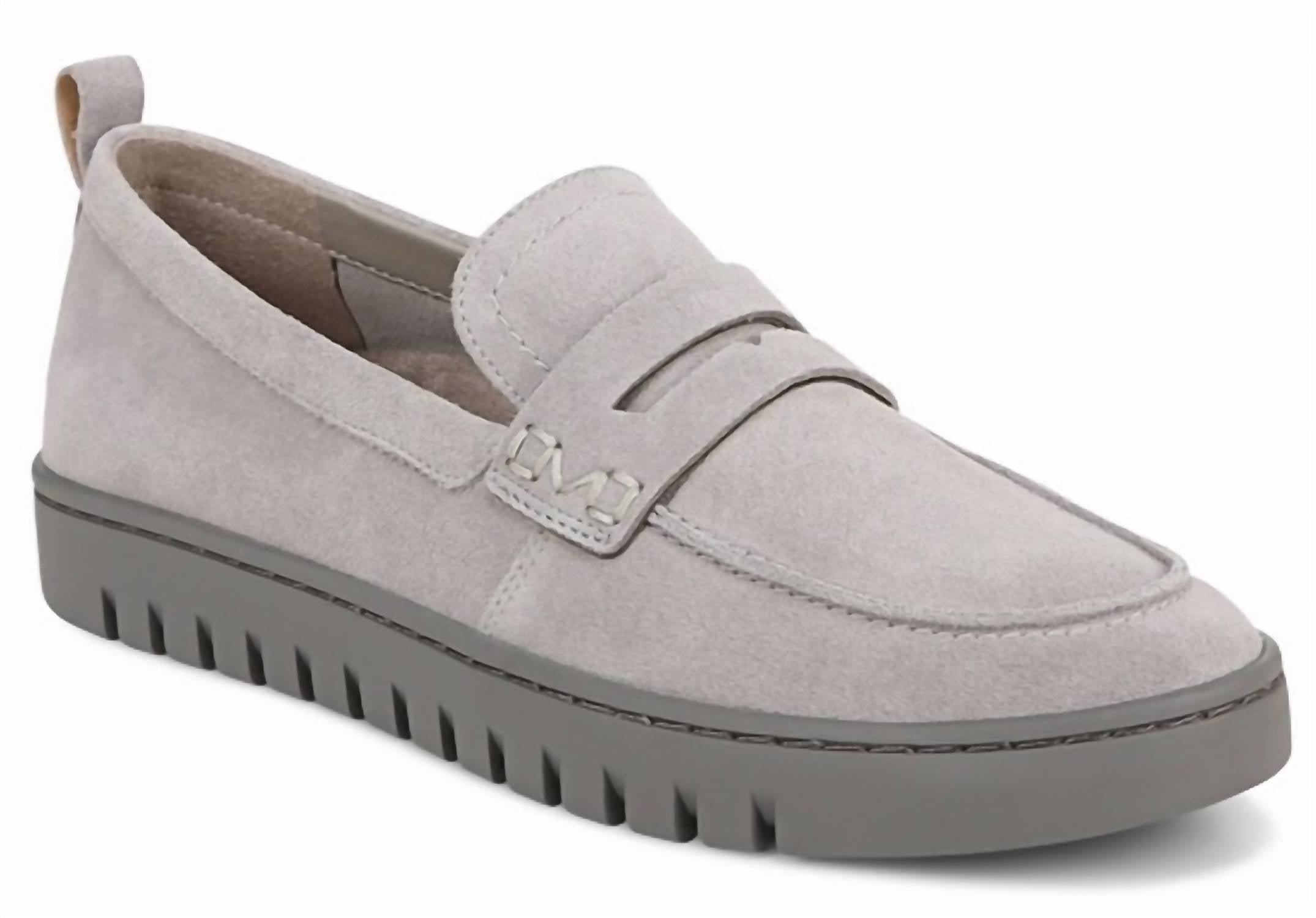 VIONIC Women's Uptown Suede Loafer in grey - women's flats