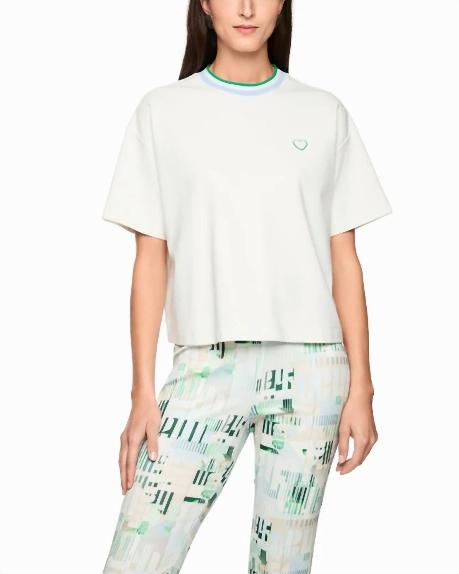 Marc Cain - Heart and striped T-Shirt