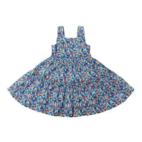 VIGNETTE Girl's Sloane Dress in nautical buoys blue - kids' dress - detail view