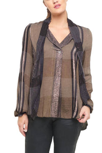 Beate Heymann - Glossy Plaid Blouse