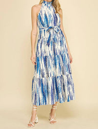 Pinch - Print Halter Neck Maxi Dress