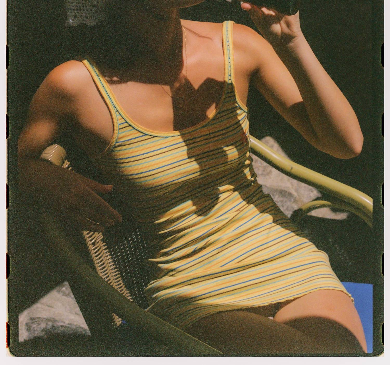 Ciao Ciao Vacation Stripe Mini Dress in lemon - women's dress - alternate view